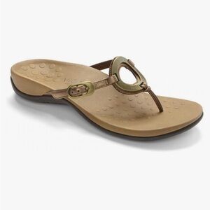 Vionic Bronze Karina Sandal Supportive Slip on Comfort Sandals Comfort 8 Thong